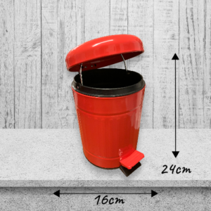 Tacho de Basura Metálico con Pedal 16x24cm