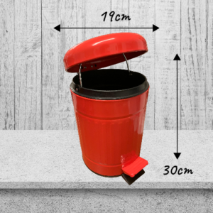 Tacho de Basura Metálico con Pedal 19x30cm