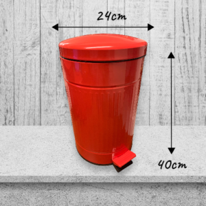Tacho de Basura Metálico con Pedal 24x40cm
